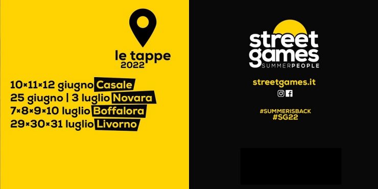 #SG22, streetgames, Novara, piazza Martiri, Mich Belletti, Michele Belletti, date, 